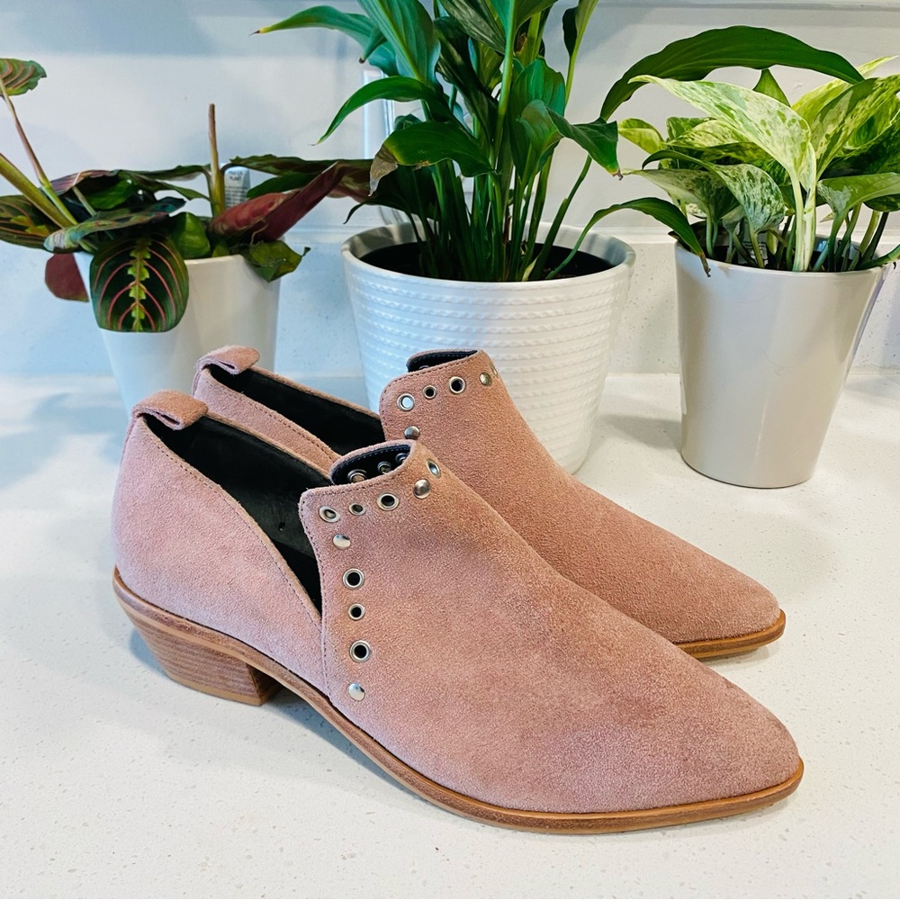 REBECCA MINKOFF DUSTY PINK ANKLE BOOTS / SIZE 8 runs large - Picture 3 of 11